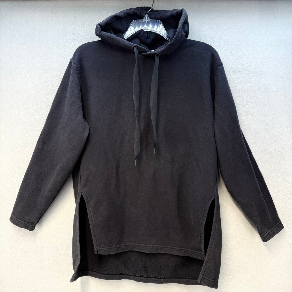 Athleta Hoodie Women's M Black Yogi High Low Hoodie Sweatshirt Oversized